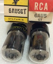 Two (2) 6AU5GT Tubes NOS NIB RCA &amp; Sylvania - $5.00