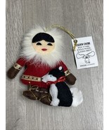 Alaska 5&quot; Felt Eskimo  &amp; Dog Real Fur Ornament Calico Cache Naomi Leonar... - $273.47 MXN
