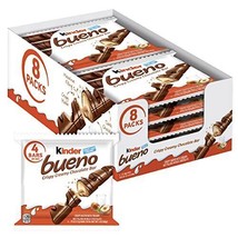 Kinder Bueno Milk Chocolate &amp; Hazelnut Cream Candy bar Perfect Valentine&#39;s Da... - £27.95 GBP