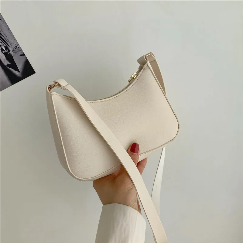 New Women&#39;s Retro Solid Color Fashion Handbags PU Leather Shoulder Under... - £14.59 GBP