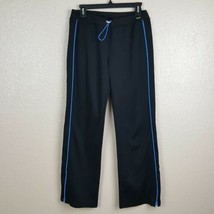 Izod Movements Women&#39;s Jogger Pants Size Medium Black Drawstring Zip Ankles TP4 - £7.42 GBP