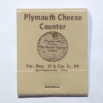 Plymouth Cheese Counter Wisconsin Match Book Matchbox - £3.89 GBP