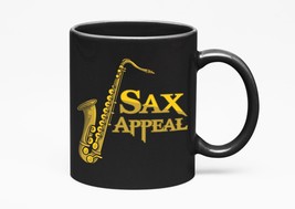 Make Your Mark Design Sax Appeal Funny Witty, Black 11oz Ceramic Mug - £17.25 GBP+