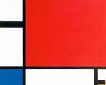 14268.Decor Poster.Room wall art design.Piet Mondrian painting.Red blue ... - $16.20+