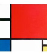 14268.Decor Poster.Room wall art design.Piet Mondrian painting.Red blue yellow - $16.20 - $54.00