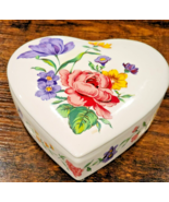 Vintage Porcelain Trinket Jewelry Box Heart Shape Perugina La Castellana... - £14.52 GBP
