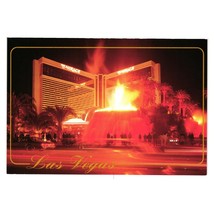 Mirage Volcano Evening Show Vintage Postcard Las Vegas Nevada Casino Hotel 1990 - £7.59 GBP