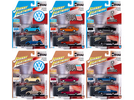 Johnny Lightning Collector&#39;s Tin 2020 Set of 6 Cars Release 3 1/64 Diecast Model - £59.13 GBP