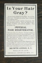 Vintage 1895 Imperial Hair Regenerator Imperial Chemical Mfg Co Original... - £5.30 GBP