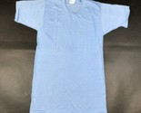 Vintage Healthknit T-Shirt Erwachsene S BLAU 50/50 Strick Made USA Einze... - $14.00
