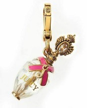 Juicy Couture Charm Crystal Perfume Bottle Gold Tone New Original Labeled Box - £101.74 GBP