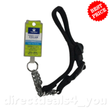 Top Paw Padded Black Chain Dog Collar Small Size - £11.65 GBP