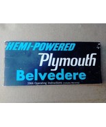 MOPAR 66 PLYMOUTH BELVEDERE 426 HEMI OWNERS MANUAL - $9,042.33 MXN