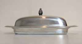 Wm Rogers Silverplate Butter Dish Plate Lid w/ Pineapple Finial Pattern ... - $22.00