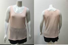 George Plus Women&#39;s Rib Tank Top Apricot Size 3X NEW - $13.99