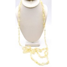 Avon Rainbow Reflections Necklace, Vintage AB Beaded Strand in Long Flapper - $37.74