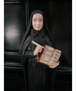 FRANCES JAVIER CABRINI CHALWARE FIGURINE STATUE IN GLASS DOME  - $3,217.48 MXN