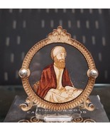 Sikh Guru Teg Bahadar Ji Wood Carved Photo Portrait Singh Kaur Desktop S... - $19.99