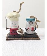 S&#39;MORES Ornaments set 2 Grill Master &amp; Poker Player Midwest Seasons Cann... - $390.03 MXN
