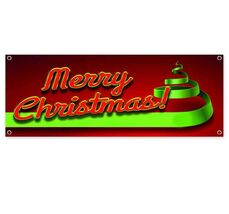 MERRY CHRISTMAS CLEARANCE BANNER Advertising Vinyl  Flag Sign INV - $10.88
