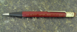 Vintage 1950s Advertising Mechanical Pencil Moline Body Company - $21.78
