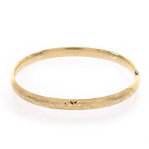 Per Bambine 14K Oro Giallo Classico Braccialetto Bracciale - £307.91 GBP