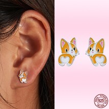 New Cute Colorful Animal Earrings for Women Genuine 925 Sterling Silver Lovly Co - £17.41 GBP