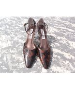 BROWN ANIMAL PRINT STEFANI WOMEN&#39;S sz6 3&quot; HIGH HEEL SHOES KD6620 - €10,91 EUR