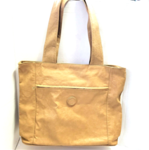 MITZI Tan Beige Faux Leather Tote Shoulder Bag Oversized handbag Shopper - £20.77 GBP