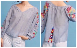 Anthropologie Embroidered Soleil Top by Floreat Sz S - NWT - £70.69 GBP