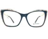 Etro Eyeglasses Frames ET2631 406 Blue Pink Paisley Gold Cat Eye 52-16-140 - $69.58