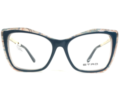 Etro Eyeglasses Frames ET2631 406 Blue Pink Paisley Gold Cat Eye 52-16-140 - £54.73 GBP