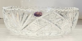 Ofnah Crystal Vintage Decorative Hand Cut Bowl 9&quot; - £17.84 GBP