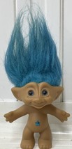 Vintage ACE Novelty Trésor Troll 4 &quot; Bleu Sarcelle Étoile Ventre Bijou W... - £10.99 GBP