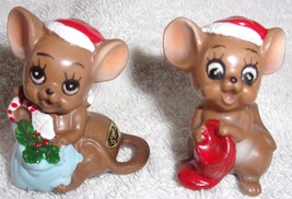 Vintage Josef Originals Christmas Mice Pair - $9.99