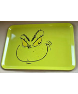 Dr. Seuss Large Green Holiday Christmas Melamine GRINCH SERVING TRAY PLA... - £20.02 GBP