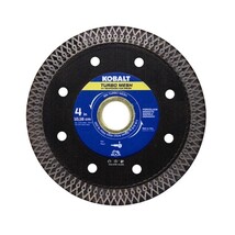 Kobalt CTM04P 4-in Wet/Dry Turbo Rim Diamond Saw Blade Tile Blade - $34.83 CAD