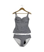 New Niptuck Swimsuit Womens 12 Blue 2 Piece Striped Multi Cup Fit Beach ... - $60.91 CAD
