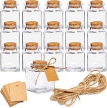 15 Pack Of 1 Point 7 Oz. Miniature Glass Bottles With Cork, And Keepsakes. - £27.50 GBP