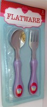 Flatware 2 Piece Set Spoon Fork Cupcake Children&#39;s Baby Silverware Eating New - £3.91 GBP