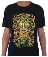 IDOL Herren T-Shirt Glow UV-Blacklight Neon Psychedelic Art Goa Festival... - $27.40