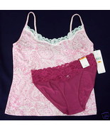 New $44 LAUREN Camisole M Taylor Bikini Panties combo S - £11.99 GBP