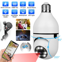 Hd 1080P 360 Panoramic Hidden Wifi Ip Camera Light Bulb Home Security Ca... - £32.16 GBP