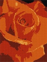 Pepita Needlepoint Canvas: Orange Rose, 7&quot; x 9&quot; - £39.82 GBP+