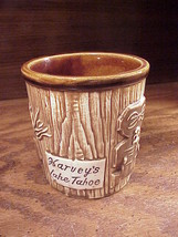 Harvey&#39;s Lake Tahoe Tiki Short Brown Ceramic Mug, Nevada - £5.10 GBP