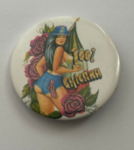 Lowrider Chicano Back Pin Button &quot;100% Chicana&quot; La Raza Aztlan - $8.59