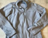 Ladies Columbia Full Zip Fleece Gray Jacket Sz Small Polyester Fleece warm! - $24.09