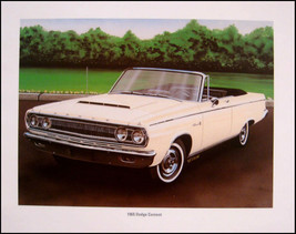 1965 Dodge Coronet Convertible 500 Print Lithograph  - £22.45 GBP