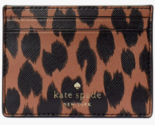 Kate Spade Schuyler Small Slim Card Holder Cheetah Leopard KE715 NWT Leo... - $38.60