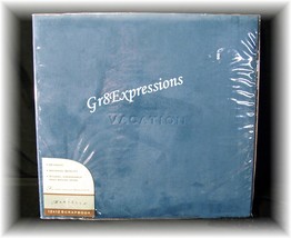  12x12 Blue Travel Faux Suede Scrapbook Album By K &amp; Co. - £15.89 GBP